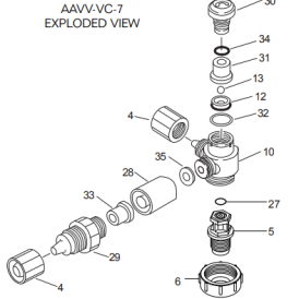 AAVV-VC-7 graphic of each piece